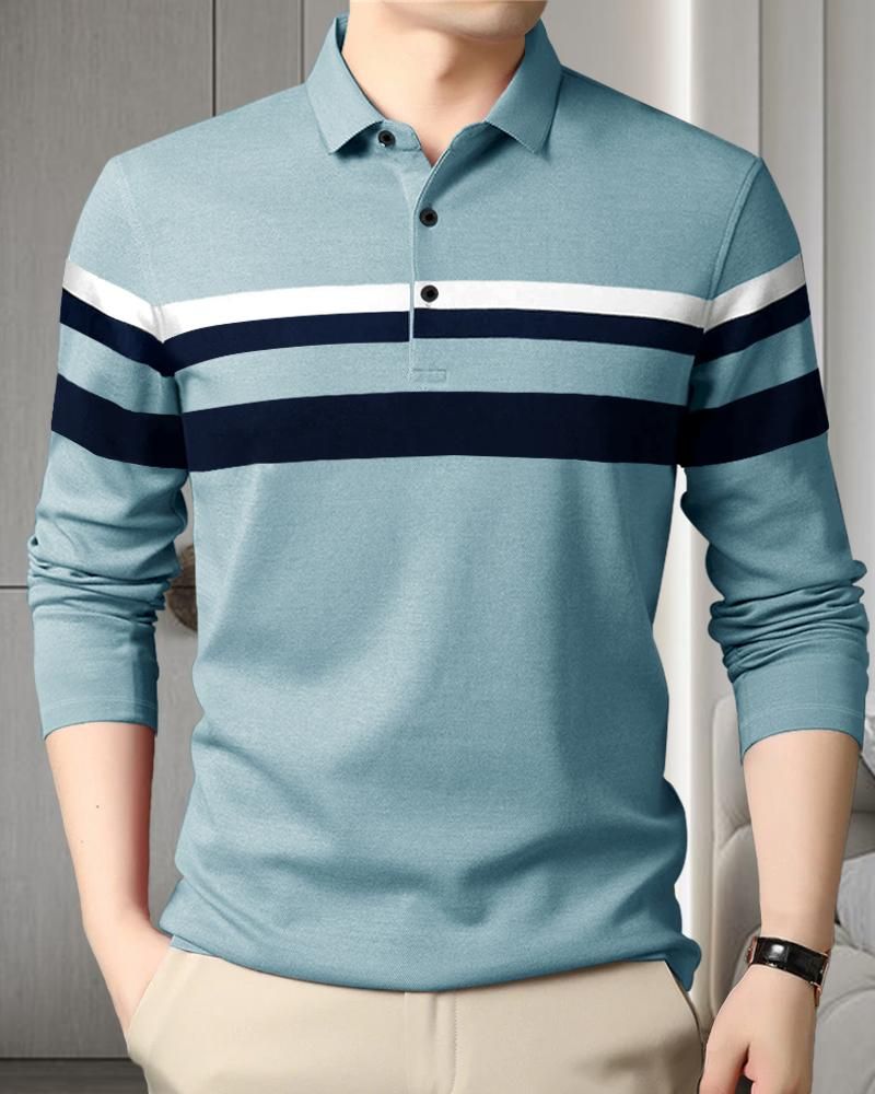 Men s Full Sleeves Polo Neck T shirt Comfortable and Stylish Polo Shir