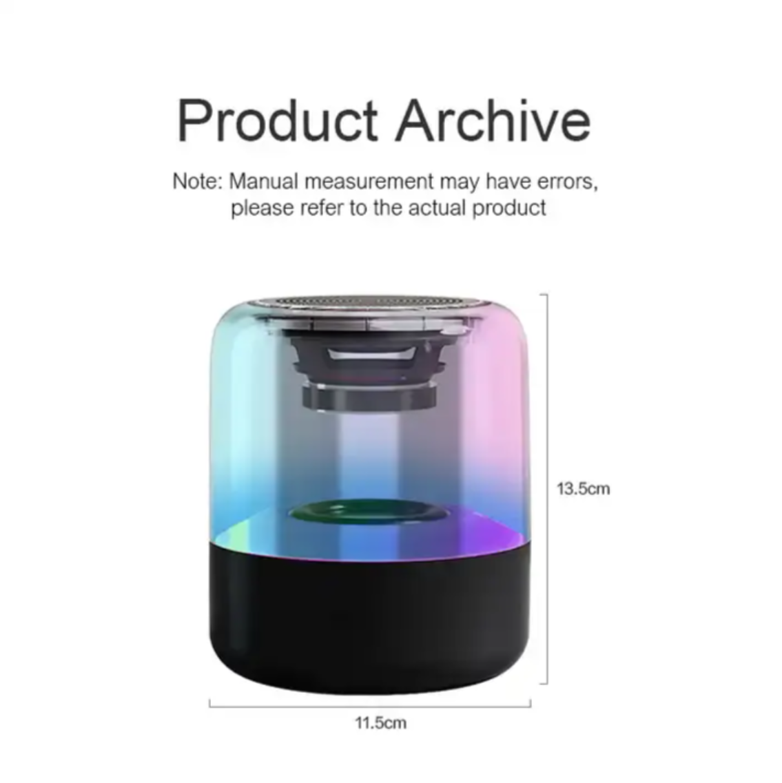 High-Quality Portable RGB Wireless Speaker with Dynamic LED Lights & Deep Bass