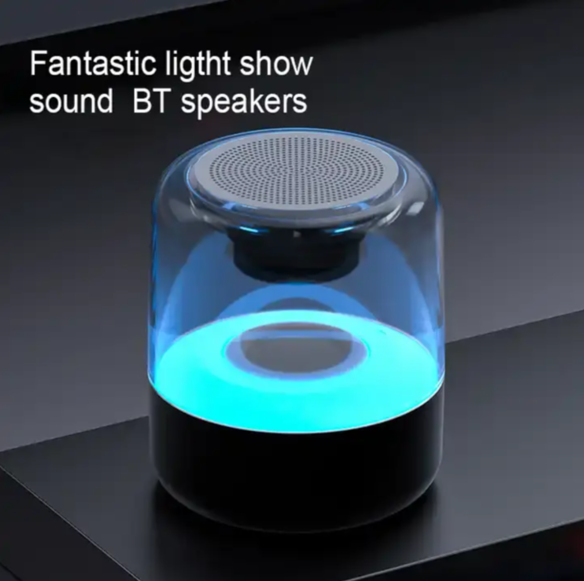 High-Quality Portable RGB Wireless Speaker with Dynamic LED Lights & Deep Bass