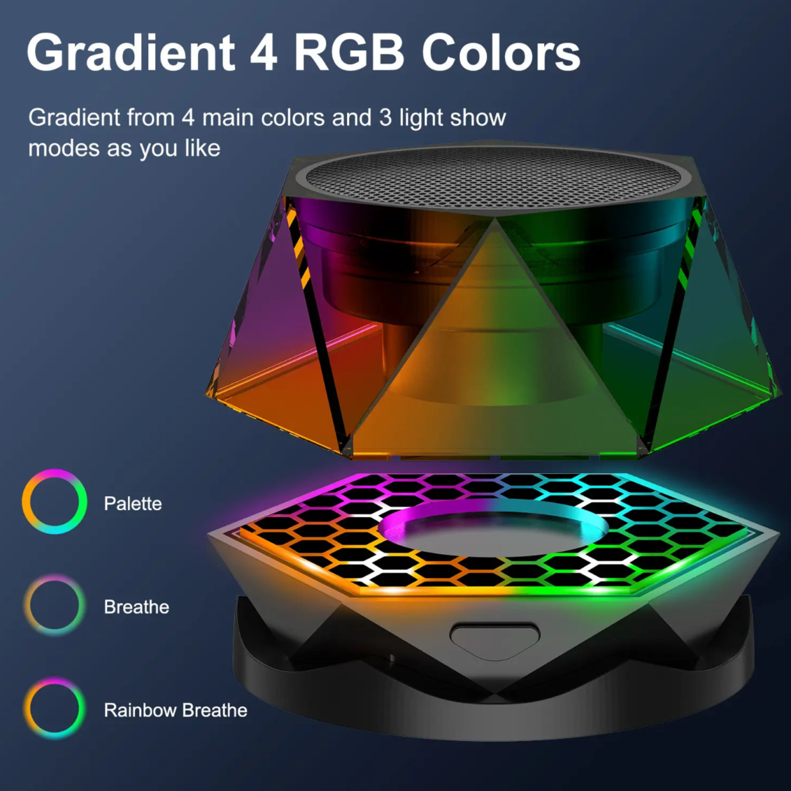 RGB Magnetic Bluetooth Mini Speaker | Wireless Speaker & Phone Holder